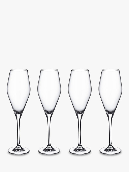 Set de 4 Copas de Champagne “Alta Elegancia” – Cristal Premium
