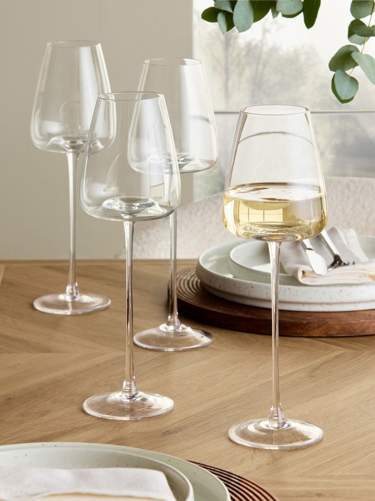 Set de 4 Copas de Champagne “Alta Elegancia” – Cristal Premium